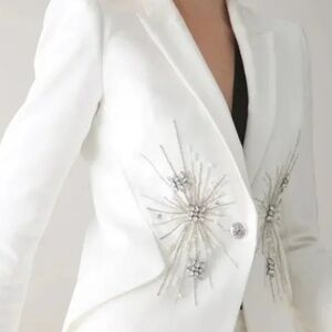 White House Black Market (White )Editor Blazer Jacket -Embellished